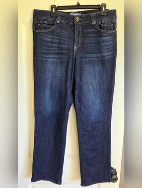 Democracy Straight Leg Jeans in Dark Blue Wash